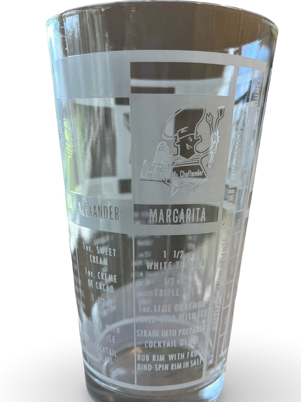 Vintage MCM Federal Glass Mr. Chef tender Mixing Tumbler